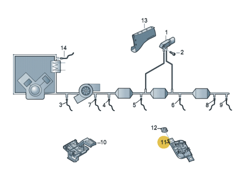 OEM NOX LAMBDA SENSOR 3.0 TDI AUDI Q7 Q8 VW TOUAREG 4M0907807BC - 4