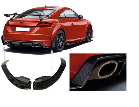 2X NEW ORIGINAL CARBON SPOILER CAPS AUDI TT SPORT 8S0088541 8S0088542