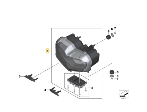 NEW FULL LED HEADLIGHT COMPLETE BMW K80 F750 GS K81 F850 GS K82 F850 GS ADVENTURE 63128557222 - 6