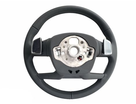 NEW ORIGINAL HEATED STEERING WHEEL DSG BLACK LEATHER MULTIFUNCTION AUDI A8 A6 A7 Q7 Q8 E-TRON 4N0419508 4KE419091A - 4