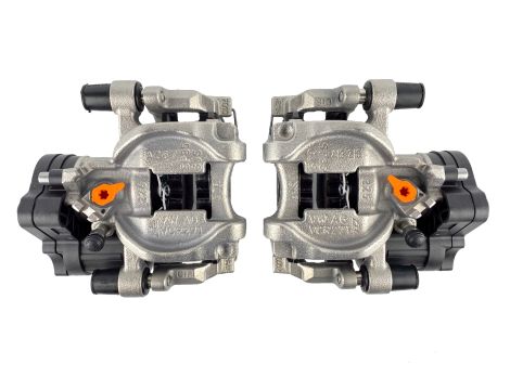 2X NEW OE BRAKE CALIPER + PADS REAR VW GOLF TOURAN T-ROC AUDI A3 Q2 SKODA OCTAVIA SEAT LEON TOLEDO 5Q0615405ER