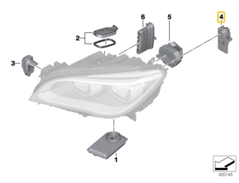 NEW OE LED TURN SIGNAL MODULE BMW 7 F01 F02 F03 LCI 7339055 - LEFT SIDE - 4