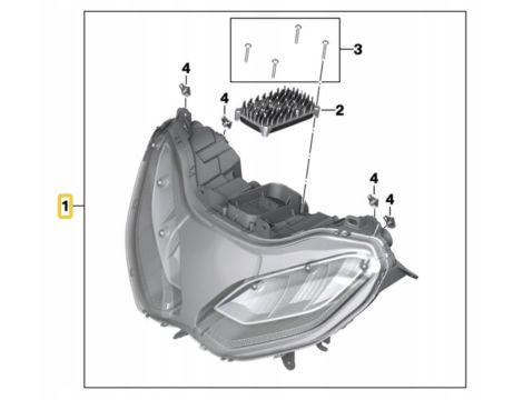 NEW OE HEADLIGHT LAMP FULL LED COMPLETE BMW K54 R1200RS R 1250 RS 63128393173 8393173 - 6