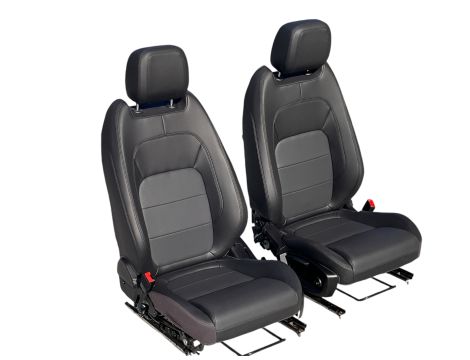 2X NEW OEM FRONT SEATS VENTILATED BLACK LEATHER JAGUAR I-PACE X590 J9D3-14B719